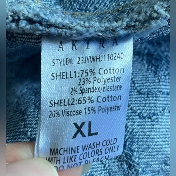 Akira Women Denim Blue Long Boho Maxi Skirt Size XL - Picture 9 of 10